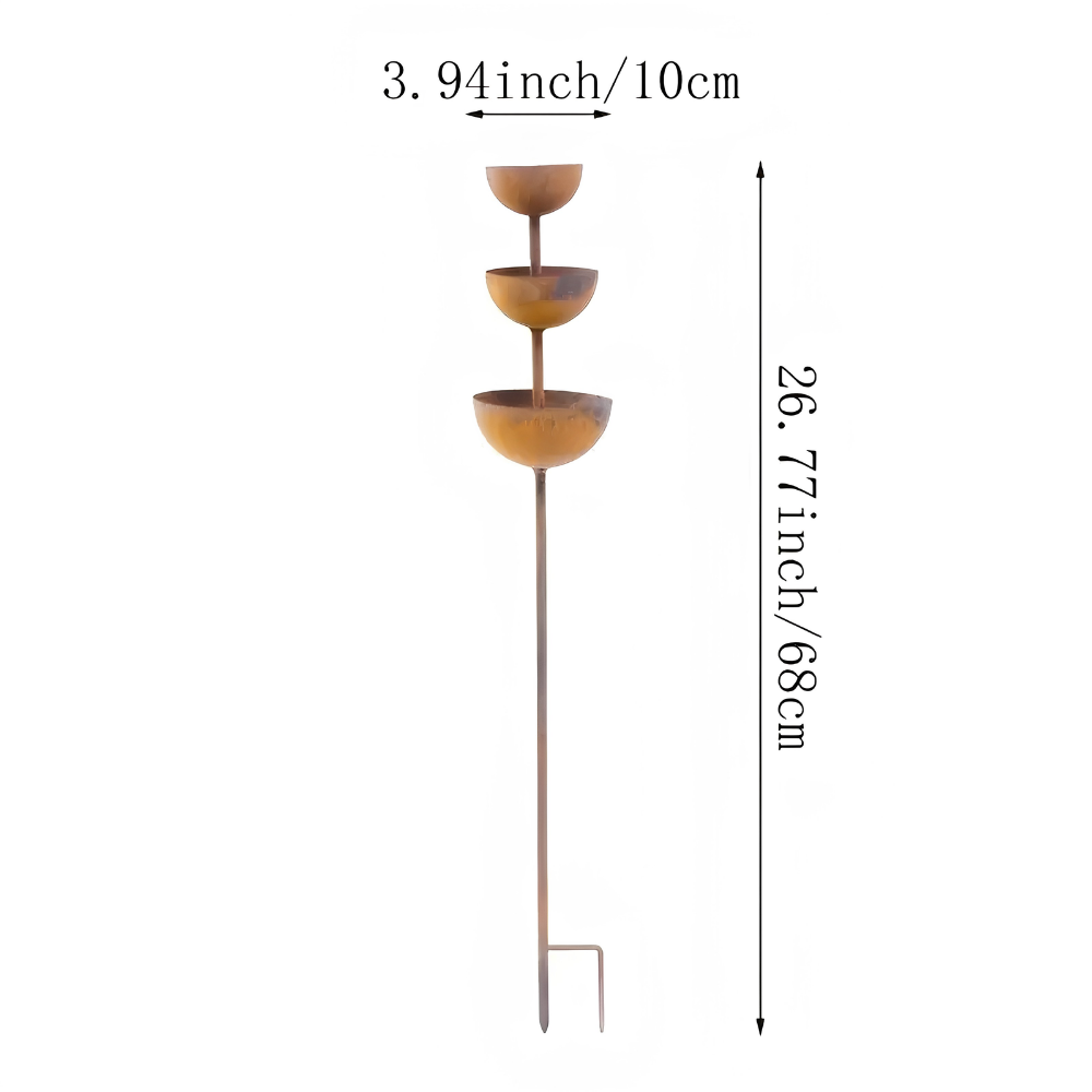 Birdshire™ – Rustic Three-Tier Bird Bath & Feeding Station