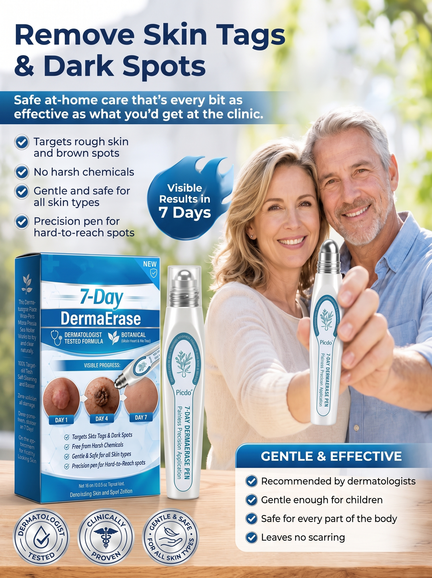 DermaErase™ – Precision Roll-On for Warts, Skin Tags & Skin Blemishes
