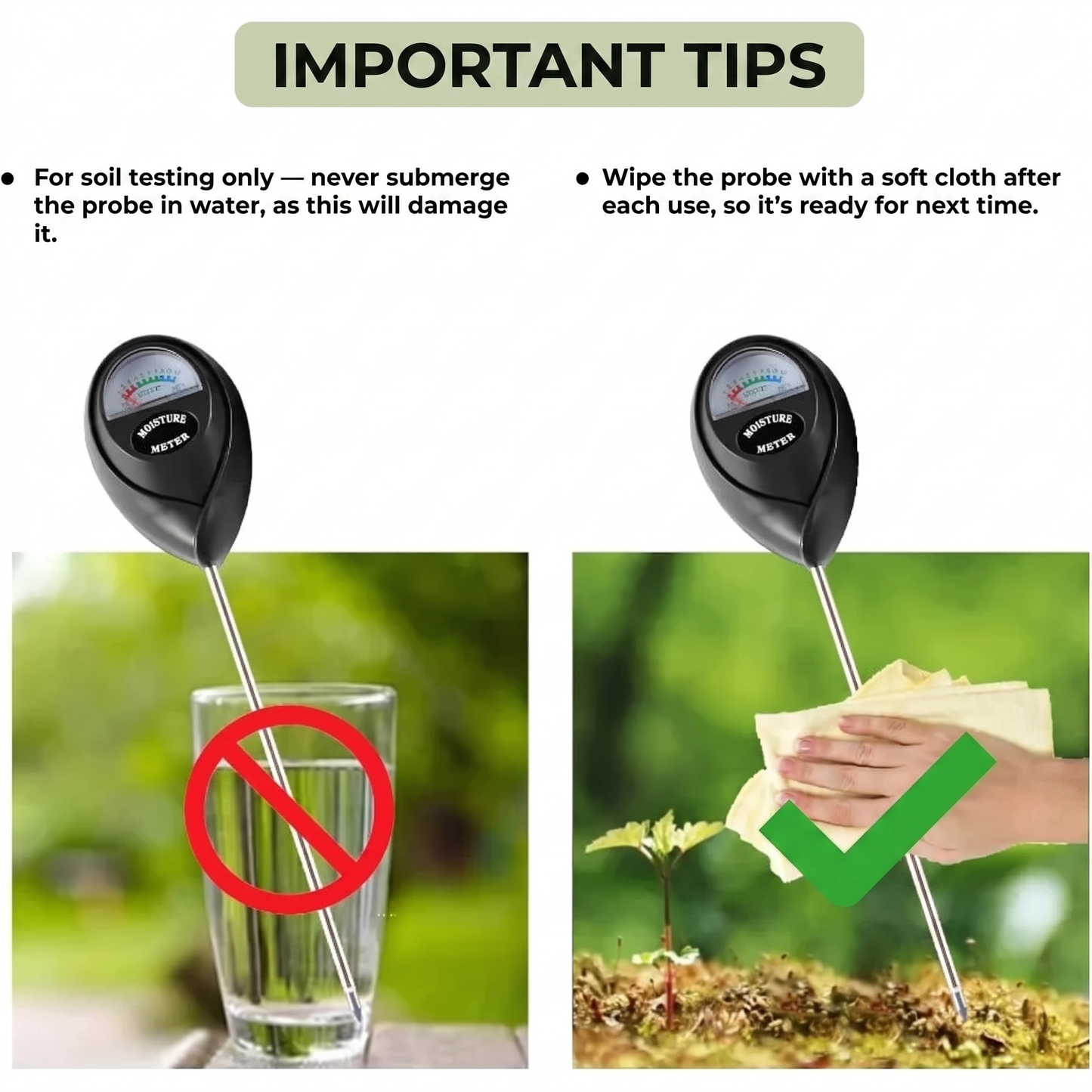 SoilSense™ Battery-Free Soil Moisture Meter – Easy Soil Moisture Testing for Indoor & Outdoor Plants