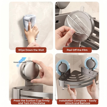 ShowerRack™ - Drill-Free Shower Storage Shelf for a Clutter-Free Bathroom