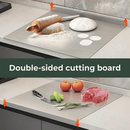 SteelPrep™ – Premium Food-Grade Stainless Steel Chopping Board