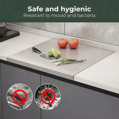 SteelPrep™ – Premium Food-Grade Stainless Steel Chopping Board