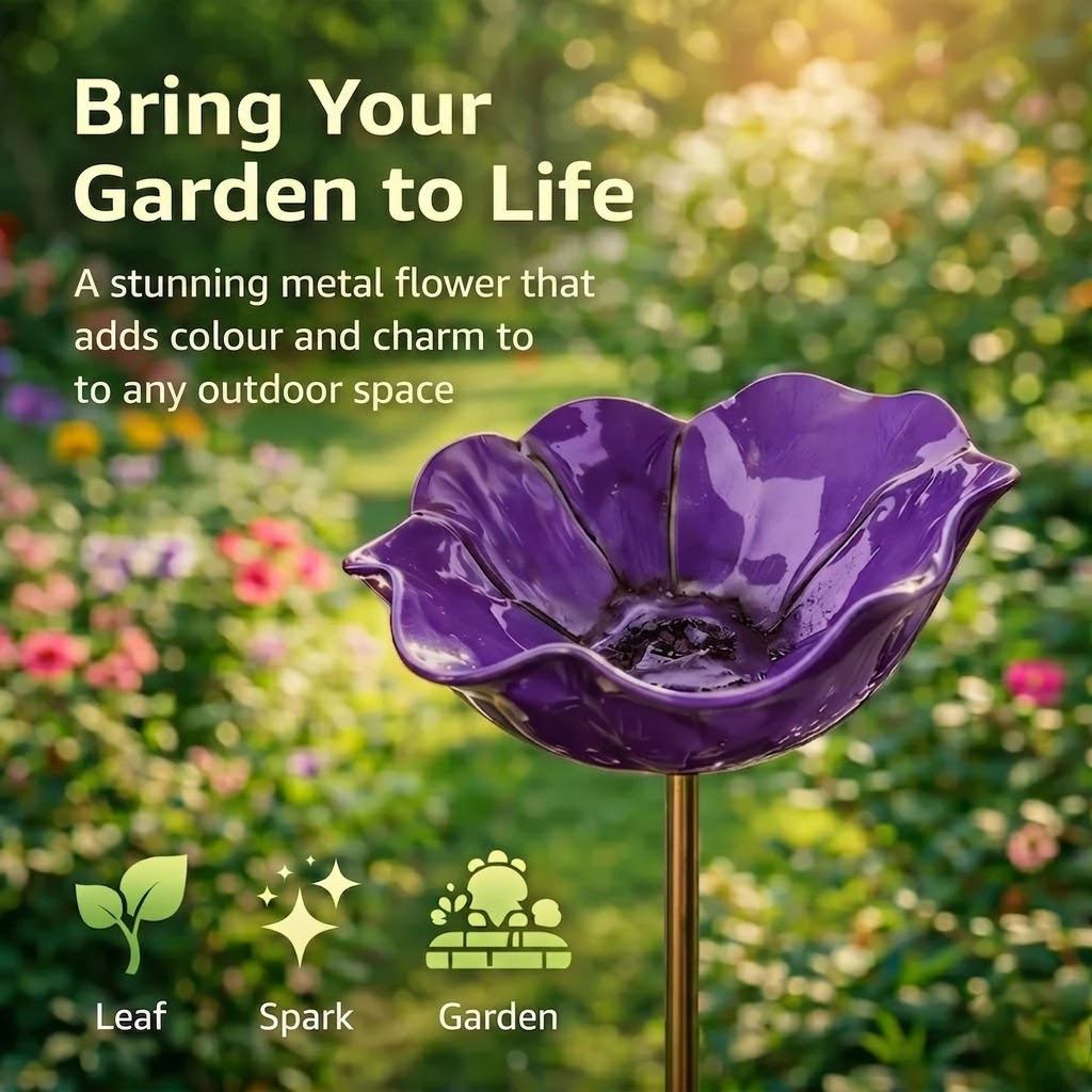 AviFlora™ – Botanical Bird Bath for Birds, Bees & Butterflies